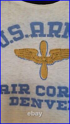 WW II 1940s U. S. Army Air Corps Denver Water Print T-Shirt