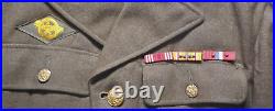 WW II Army Coat With Sixth Army/1st Calvary Shoulder Insignias & Bar Ribbons