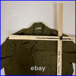 WW II Era 1947 US Army Jacket Field Wool O. D. 34S No. 55 J 569 660 Military