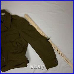 WW II Era 1947 US Army Jacket Field Wool O. D. 34S No. 55 J 569 660 Military