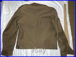 WW II Era U. S. Army Wool IKE Jacket & Trouser Set WithTie, Dress Hat & Cap