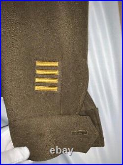 WW II Era U. S. Army Wool IKE Jacket & Trouser Set WithTie, Dress Hat & Cap