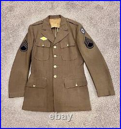 WW II Military Army Wool Jacket and Button Fly Pants with Catholic Prayer Book