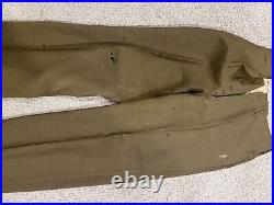 WW II Military Army Wool Jacket and Button Fly Pants with Catholic Prayer Book