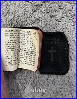 WW II Military Army Wool Jacket and Button Fly Pants with Catholic Prayer Book