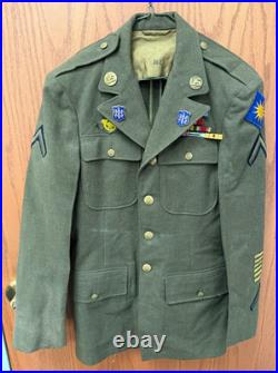 WW II US Army 40th Infantry Div. 108th Reg Dress Jacket 36L W Side Cap World War WW II US Army 40th Infantry Div. 108th Reg Dress Jacket 36L W Side Cap World War