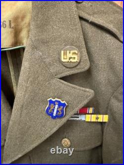 WW II US Army 40th Infantry Div. 108th Reg Dress Jacket 36L W Side Cap World War