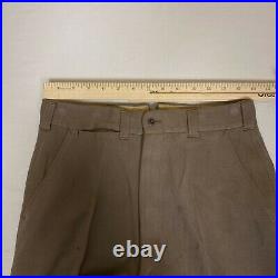 WW II US Army Officer's Trousers Zip Fly Wool Pants 28x31 Beige Light Brown