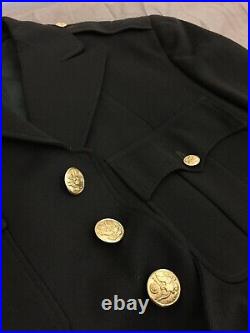 WW II Vintage Mens 1945 Green Us Army Officers Dress Uniform Pants & Jacket
