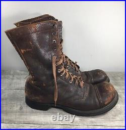 WW2 1940s WWII Army Military Combat Field Corcoran Leather Vintage Boots Size 9