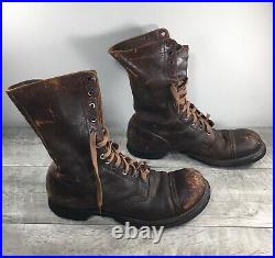 WW2 1940s WWII Army Military Combat Field Corcoran Leather Vintage Boots Size 9