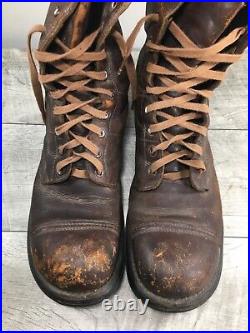 WW2 1940s WWII Army Military Combat Field Corcoran Leather Vintage Boots Size 9
