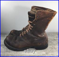 WW2 1940s WWII Army Military Combat Field Corcoran Leather Vintage Boots Size 9