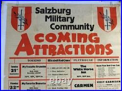 WW2 1946 US Occupation Germany US Army MOVIE Poster & soldiers Letter 37 X 24