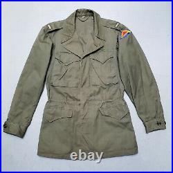WW2 40s US Army M-43 Parka Jacket w Patches Sz 34L RARE