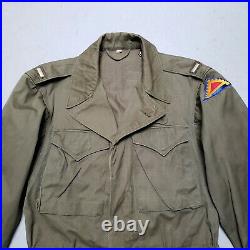 WW2 40s US Army M-43 Parka Jacket w Patches Sz 34L RARE