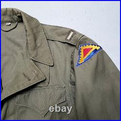 WW2 40s US Army M-43 Parka Jacket w Patches Sz 34L RARE