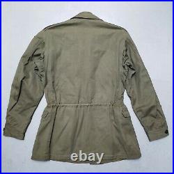 WW2 40s US Army M-43 Parka Jacket w Patches Sz 34L RARE