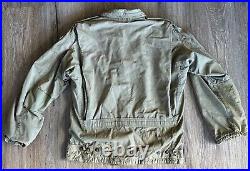 WW2 Army Field Jacket 1940's Military Tattered Mended Militaria Air Force Patch