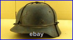 WW2 German Army Helmet. M40. Cross Wire Camo. Named. Q66. WithLiner. VTG