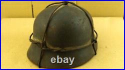 WW2 German Army Helmet. M40. Cross Wire Camo. Named. Q66. WithLiner. VTG