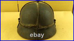 WW2 German Army Helmet. M40. Cross Wire Camo. Named. Q66. WithLiner. VTG