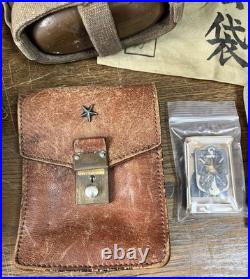 WW2 II Vintage Imperial Japanese Army Military Equipment Collection Helmet etc