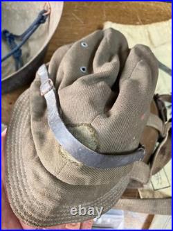 WW2 II Vintage Imperial Japanese Army Military Equipment Collection Helmet etc