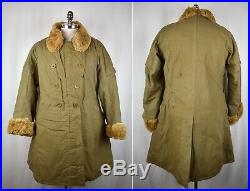 WW2 Imperial Japanese Army 2-Piece Pilot Winter Flight Jacket & Pants Rabbit Fur