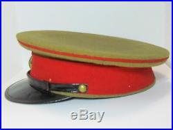 WW2 JAPANESE ARMY OFFICER CAP Hat helmet ORIGINAL medal JAPAN WAR WWII badge pin