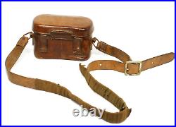 WW2 Japanese Army Combat Medic's Medical Bag Leather Pouch with Belt Red Cross