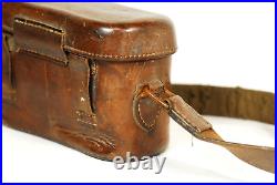 WW2 Japanese Army Combat Medic's Medical Bag Leather Pouch with Belt Red Cross