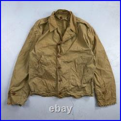 WW2 M41 Army Field Jacket Military 1940s WWII M-1941 Civilian Unlined Rips