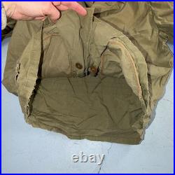 WW2 M41 Army Field Jacket Military 1940s WWII M-1941 Civilian Unlined Rips