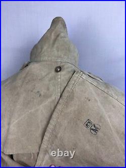 WW2 Monsoon Cape 1940s British Army Canvas Watchman Cape Original 1944 Dated