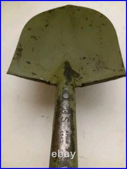 WW2 Original US AMES 1943 Army Trench Shovel M-1910 T-Handle WWII Spade
