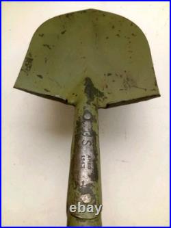 WW2 Original US AMES 1943 Army Trench Shovel M-1910 T-Handle WWII Spade