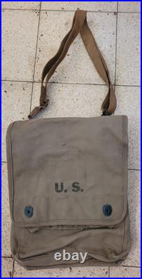WW2 Original US Army Map Case m-1938 withmap Grid, Dated 1942 Heese Inc