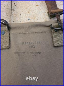 WW2 Original US Army Map Case m-1938 withmap Grid, Dated 1942 Heese Inc