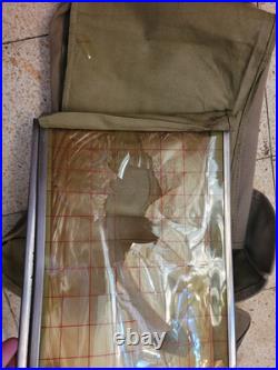 WW2 Original US Army Map Case m-1938 withmap Grid, Dated 1942 Heese Inc