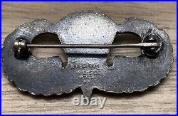 WW2 Sterling Paratrooper Jump Wings Pin AE Co Utica Airborne WWII US Army Badge