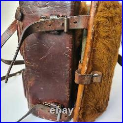 WW2 Swiss Army Military Pony Fur Backpack Tornister Rucksack ca 1935 Original EX