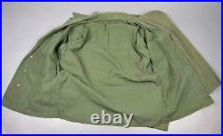 WW2 U. S. Army HBT Special OD7 Jacket Sergeant Rayon Chevrons Used Large 45D