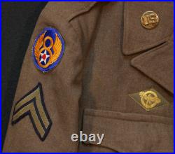 WW2 US AAF 8th 9th Army Air Forces'Corporal Wm. Crawley' Ike Jacket & Documents