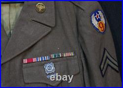 WW2 US AAF 8th 9th Army Air Forces'Corporal Wm. Crawley' Ike Jacket & Documents