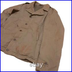 WW2 US ARMY M-41 FIELD JACKET Authentic 1940s Worn In Field Stained