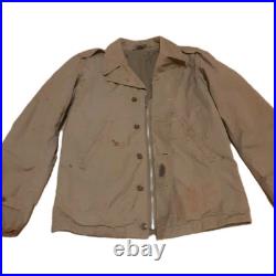 WW2 US ARMY M-41 FIELD JACKET Authentic 1940s Worn In Field Stained