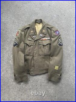 WW2 US Army 1st Infantry Division 26th Regimnet Engineer Ike Jacket V614