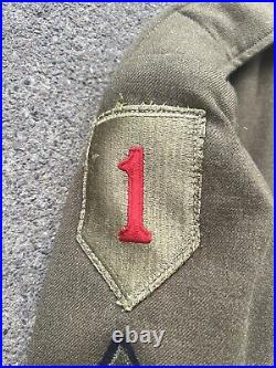 WW2 US Army 1st Infantry Division 26th Regimnet Engineer Ike Jacket V614