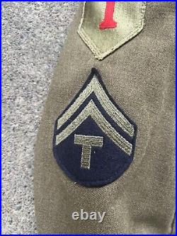 WW2 US Army 1st Infantry Division 26th Regimnet Engineer Ike Jacket V614